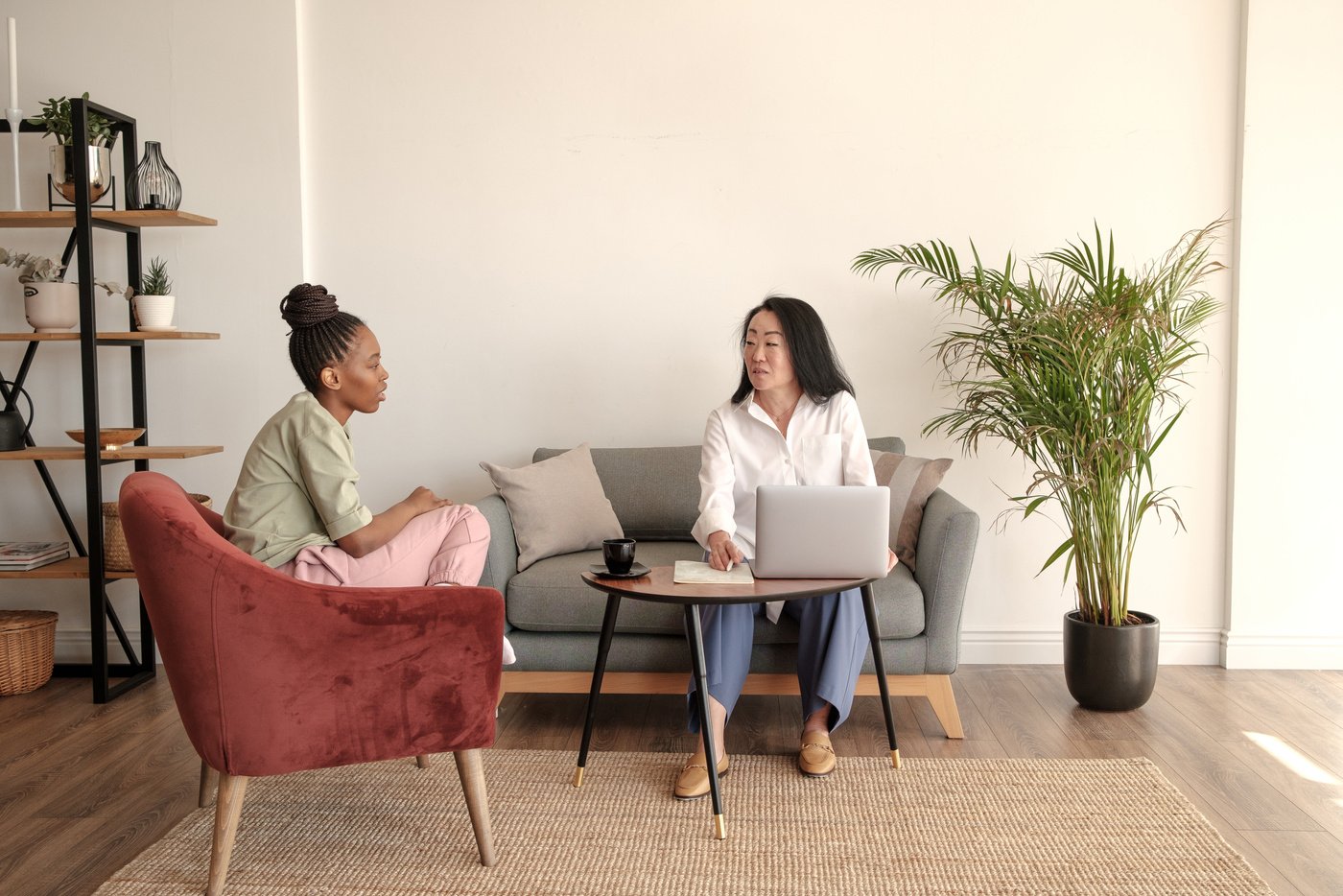 Young Woman on a Session with Her Therapist